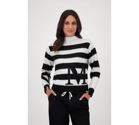 monari - Pullover mit Streifenmuster ash grey melange ringel - Gr. - 46