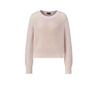 monari - Basic-Strickpullover mit Lurex rosewater - Gr. - 38