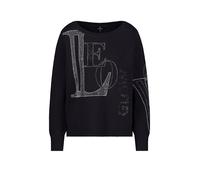 monari - Strickpullover mit Strasssteinen schwarz - Gr. - 40