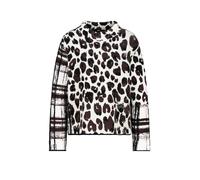 monari - Flauschiger Pullover mit Mustermix schwarz gemustert - Gr. - 46