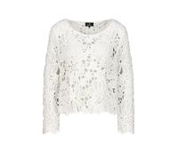 Monari Strickpullover mit Cornelly-Häkelmuster Off-white Größe 36