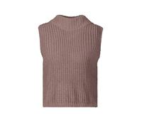Pullunder MONARI "Pullunder Basic Chenille", Damen, Gr. 36, braun (taupe), Strick, Obermaterial: 100% Polyester, unifarben, regular fit taillenbedeckt, Rundhals, Pullover Pullunder, Regular fit mit St