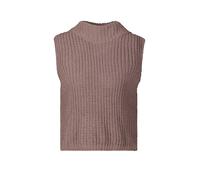 Pullunder MONARI "Pullunder Basic Chenille", Damen, Gr. 46, braun (taupe), Strick, Obermaterial: 100% Polyester, unifarben, regular fit taillenbedeckt, Rundhals, Pullover Pullunder, Regular fit mit St