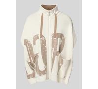 monari Relaxed Fit Strickjacke aus Woll-Mix in Beige, Größe 40