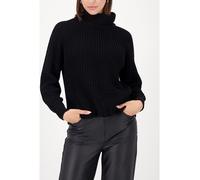 monari - Strickpullover mit Stehkragen schwarz - Gr. - 40