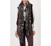 Monari - Schal mit Leomuster brownie gemustert - Gr. - OS