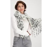monari - Schal mit Schneeleomuster anthracite melange gemustert - Gr. - OS