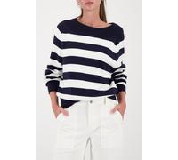 monari - Steifen-Strickpullover marine ringel - Gr. - 42