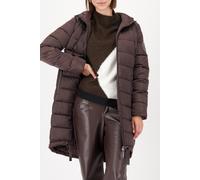 monari - Steppmantel mit Kapuze brownie - Gr. - 40