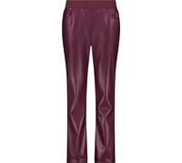 Lederimitathose MONARI, Damen, Gr. 42, N-Gr, rot (bordeaux), Web, Obermaterial: 60% Polyurethan, 40% Polyester, unifarben, clean, modisch, regular fit lang, Hosen, mit elastischem Bund (52263012-42) b