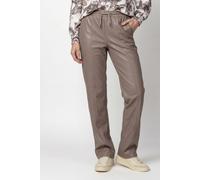 monari - Straight Leg Hose aus Lederimitat taupe - Gr. - 46