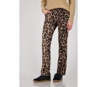monari - Straight-Leg-Hose mit Leopardenmuster cinnamon gemustert - Gr. - 40