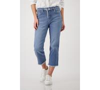 monari - Straight-Leg-Jeans mit Fransendetails jeans - Gr. - 34