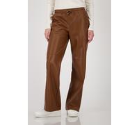 monari - Straight-Leg-Kunstlederhose whisky - Gr. - 38