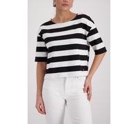 monari - Streifen-Sweatshirt schwarz ringel - Gr. - 40