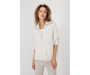 monari - Strickcape mit Zopfmuster oat milk - Gr. - 40