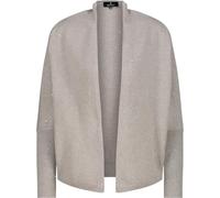 Strickcape MONARI "Jacke Stricküberwurf", Damen, Gr. 38, beige (greige), Strick, Obermaterial: 53% Baumwolle, 21% Polyester, 17% Polyamid, 9% sonstige Fasern, unifarben, modisch, oversize normal, Rund