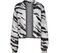monari - Strickjacke mit Tigermuster ash grey gemustert - Gr. - 42