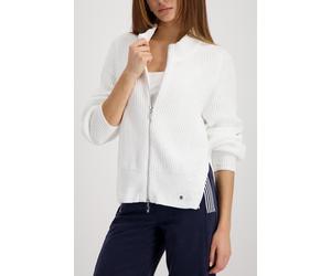 monari - Strickjacke aus Chenillegarn off-white - Gr. - 42