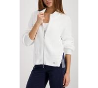 Monari - Strickjacke aus Chenillegarn off-white - Gr. - 44