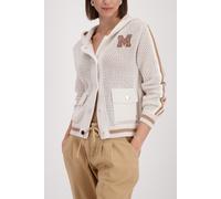 monari - Strickjacke mit Ajour-Struktur champagne beige - Gr. - 40