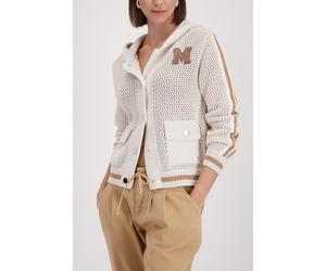monari - Strickjacke mit Ajour-Struktur champagne beige - Gr. - 44