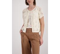 Monari - Strickjacke mit Blumenmuster marble - Gr. - 36