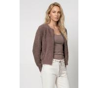Monari - Strickjacke mit flauschiger Haptik taupe - Gr. - 42