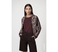 monari - Strickjacke mit Leo-Muster black coffee gemustert - Gr. - 46