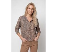 monari - Strickjacke mit Leomuster brown sugar gemustert - Gr. - 46