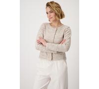 monari - Strickjacke mit Pailletten caramel - Gr. - 40