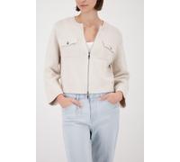 monari - Strickjacke mit Pattentaschen champagne beige - Gr. - 36
