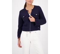 monari - Strickjacke mit Pattentaschen marine - Gr. - 40