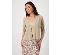 monari - Strickjacke mit Reiskornmuster camel - Gr. - 36