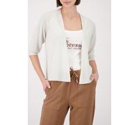 Monari - Strickjacke mit Reiskornmuster marble - Gr. - 38