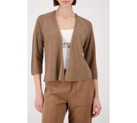 monari - Strickjacke mit Reiskornmuster mocca - Gr. - 38