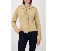 Monari Strickjacke mit Rüschen Camel Größe 40