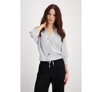 monari - Strickjacke mit Schmuckknöpfen ash grey melange - Gr. - 42