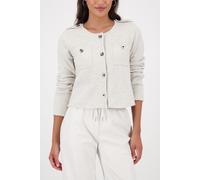 monari - Strickjacke mit Taschen pearl melange - Gr. - 44