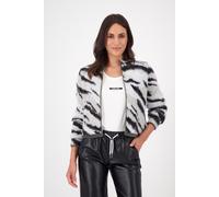 monari - Strickjacke mit Tigermuster ash grey gemustert - Gr. - 42