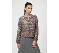 monari - Strickjacke mit Zebra-Muster brown sugar gemustert - Gr. - 46