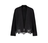 Strickjacke MONARI "Jacke Strickjacke Spitze", Damen, Gr. 38, schwarz, Strick, Obermaterial: 41% Polyester, 36% Polyacryl, 10% Wolle, 10% Viskose, 3% Elasthan, unifarben, regular fit taillenbedeckt, R