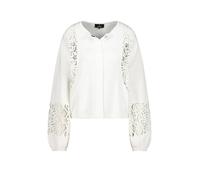 monari - Strickjacke mit Spitzeneinsatz off-white - Gr. - 46