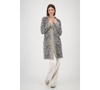 Monari - Strickmantel mit Leopardenmuster 542 greige gemustert - Gr. - 44