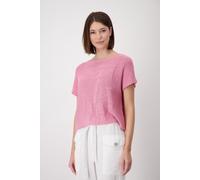 monari - Strickpullover mit Buchstabenmuster pink - Gr. - 34