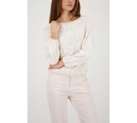 monari - Strickpullover mit Jacquard-Muster champagne beige gemustert - Gr. - 40