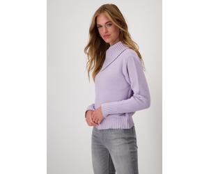 monari - Strickpullover mit Reiskornmuster soft lilac - Gr. - 42