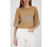monari - Strickpullover mit Schmuck-Details biscotti - Gr. - 42