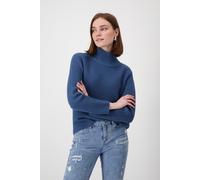Monari - Strickpullover mit Stehkragen 727 moonlight blue - Gr. - 40