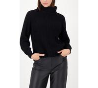 monari - Strickpullover mit Stehkragen schwarz - Gr. - 44